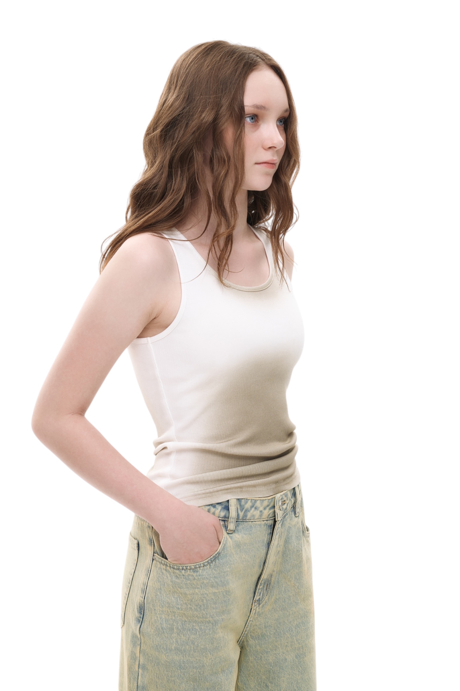 Майка дев. АРТ.AA235039,бел-беж,хл-вис-эл