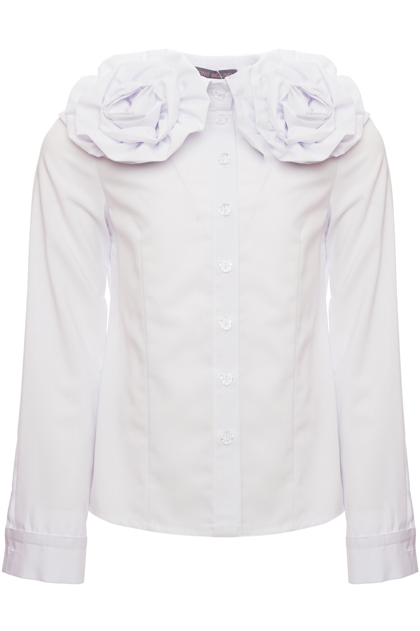 Блуза дев. АРТ.05150,бел,вис-пэ