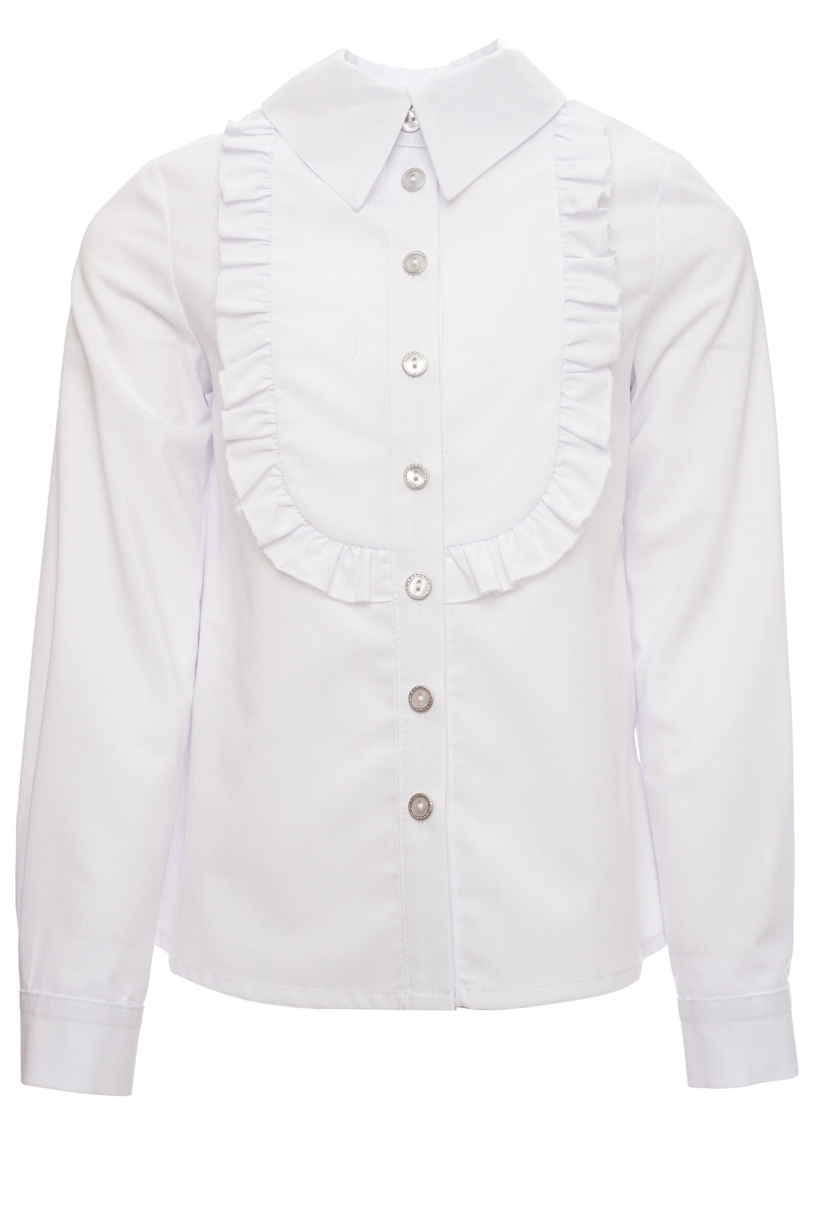 Блуза дев. АРТ.05151,бел,вис-пэ