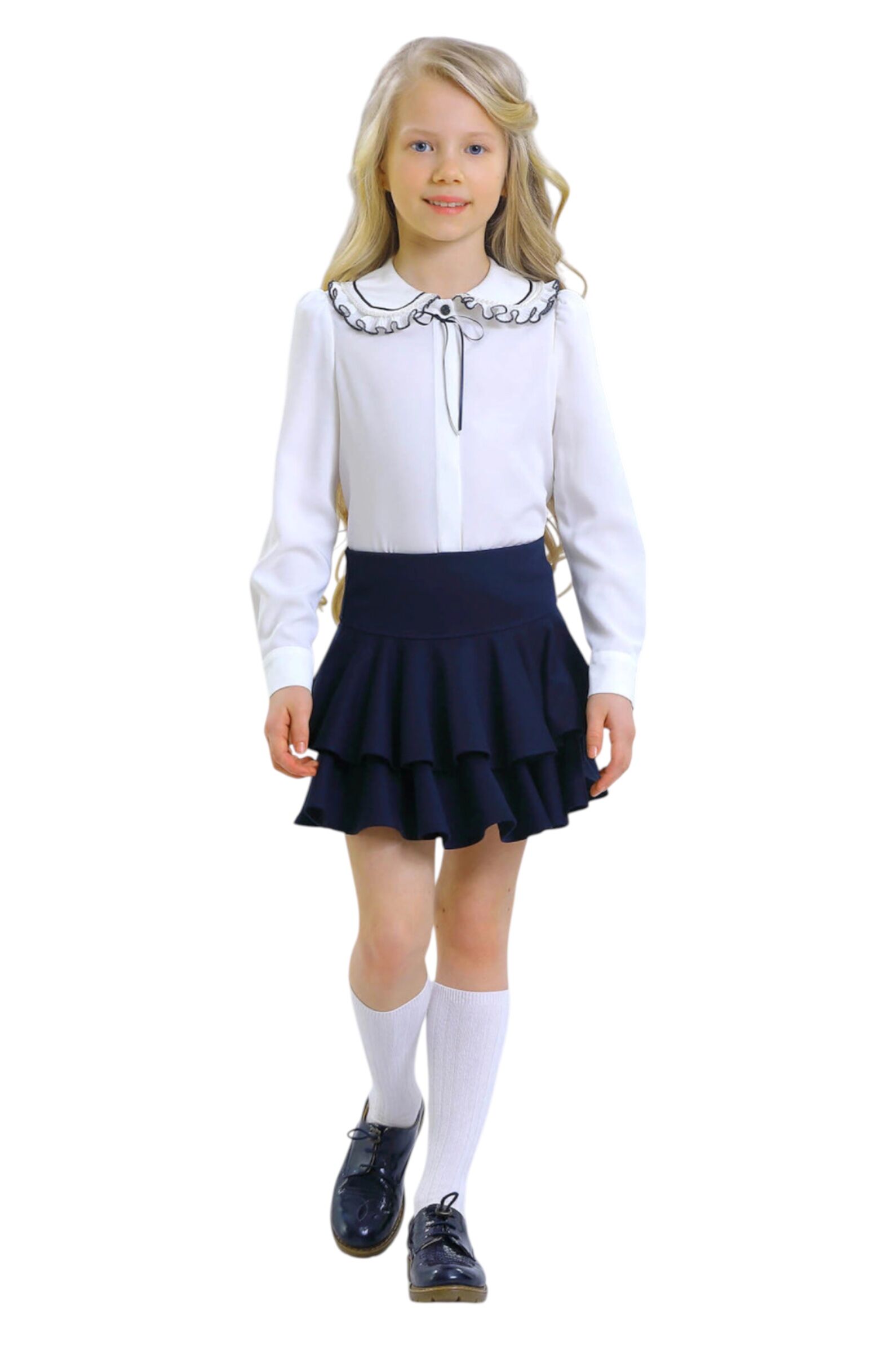 Блуза дев. АРТ.2876/1-525-ВВОБ,мол,вис-пэ