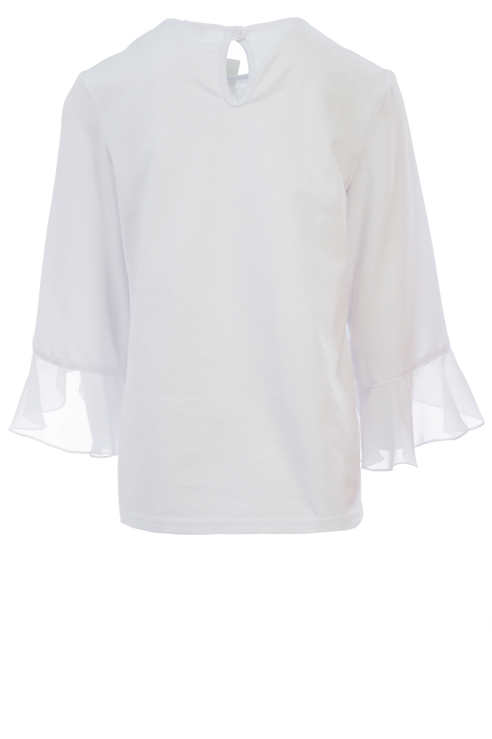 Блуза дев. АРТ.641,бел,хл-пэ