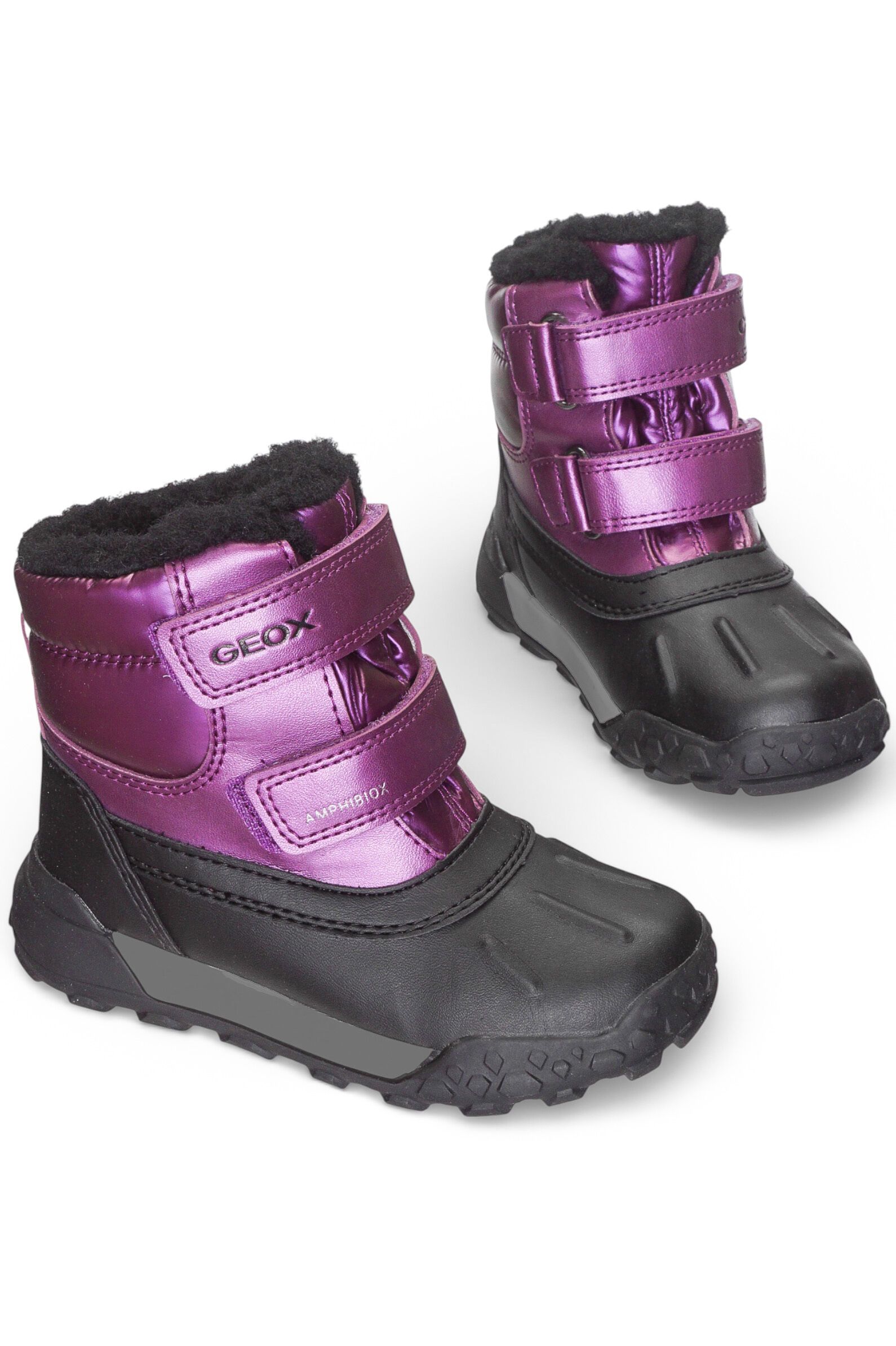 Ботинки дев. АРТ.B566MI,чер-фиол,и.к-тек/шер