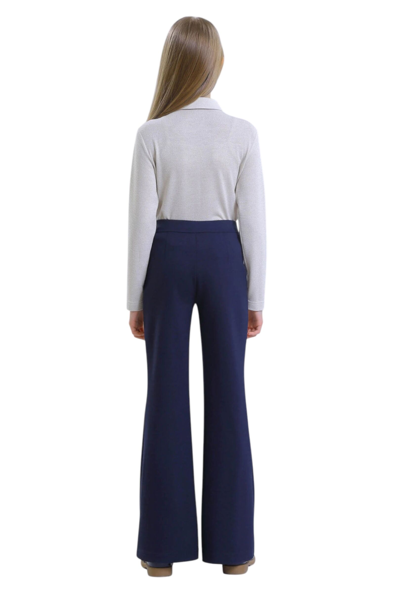 Брюки дев. АРТ.FSL-456/1-525-ТВК-340,син,вис-пэ-эл