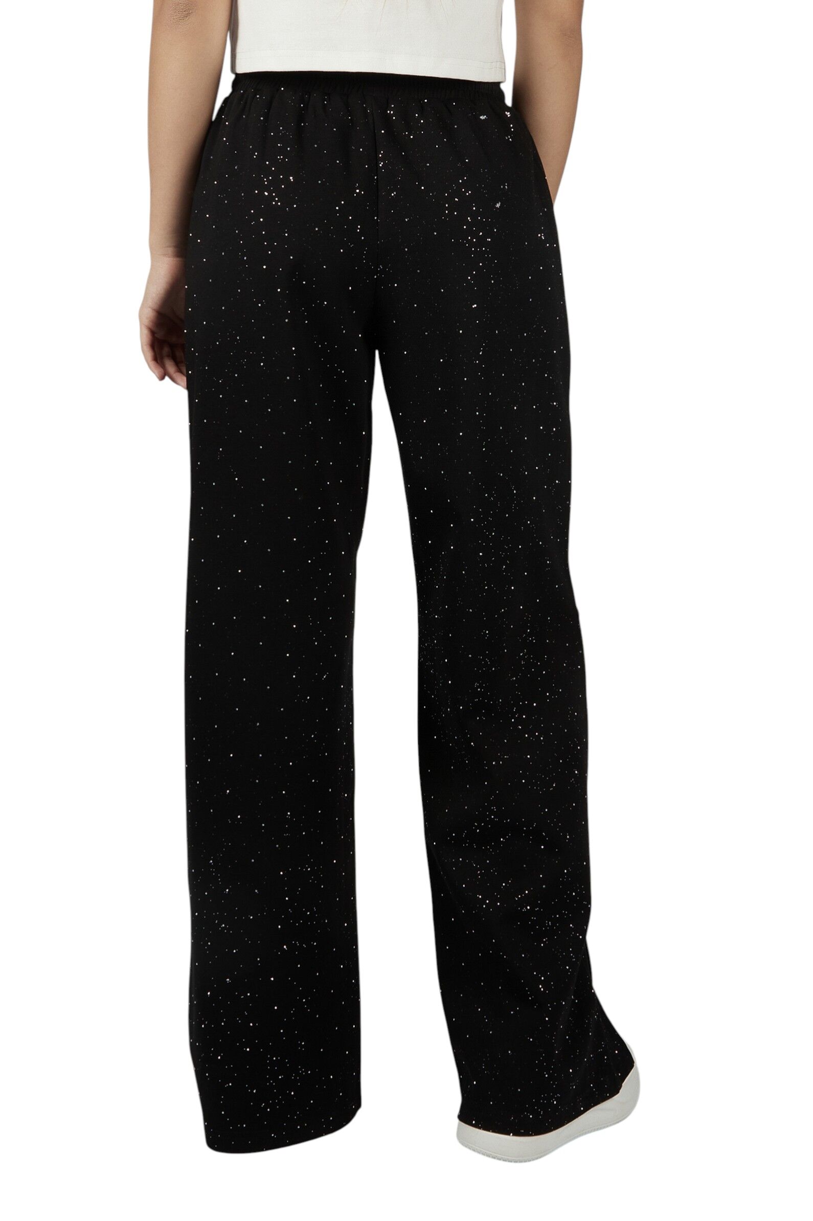 Брюки дев. АРТ.G-TR26100,чер,хл-эл