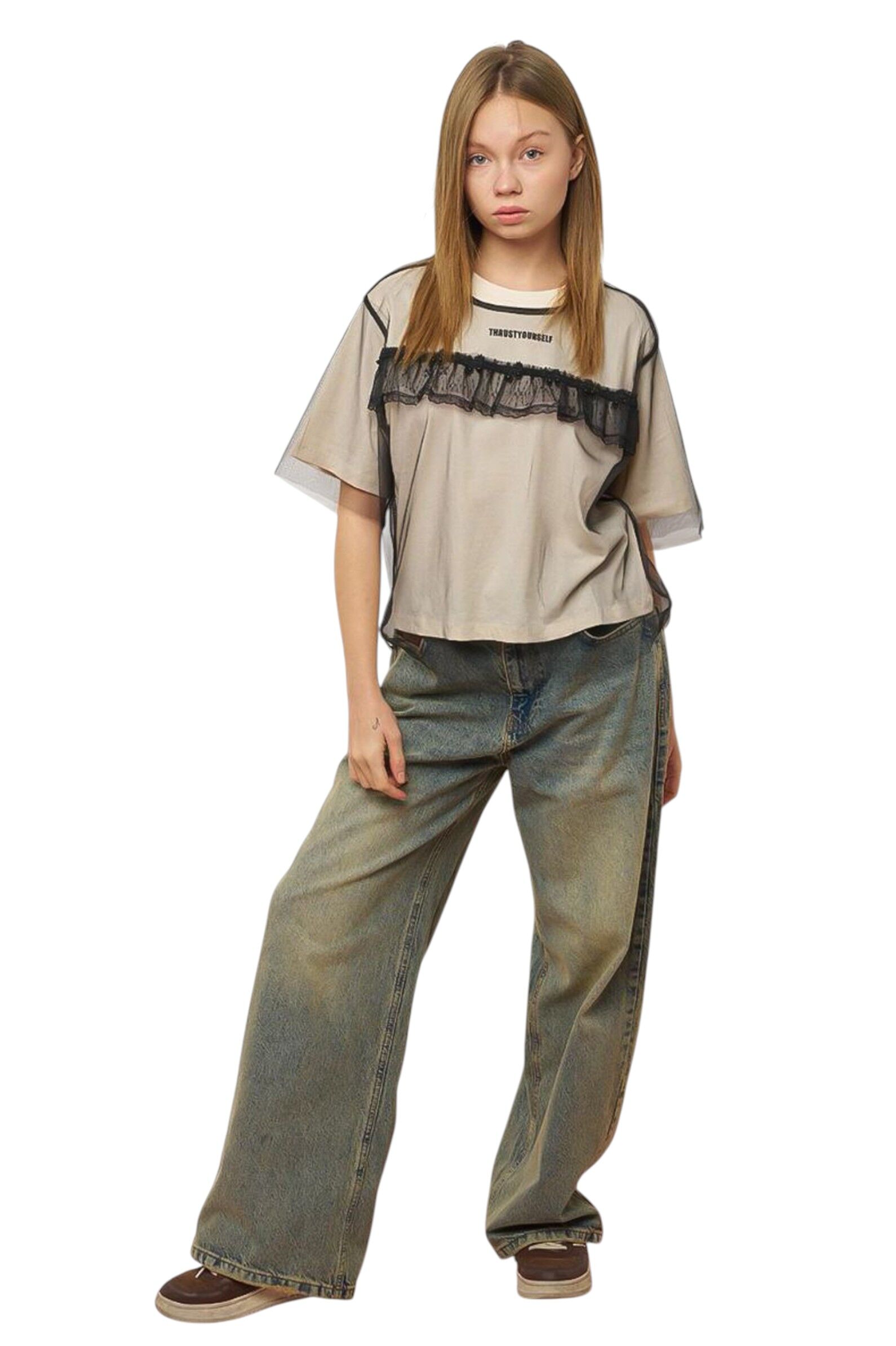 Футболка дев. АРТ.7935,мол-чер,хл-лайкра