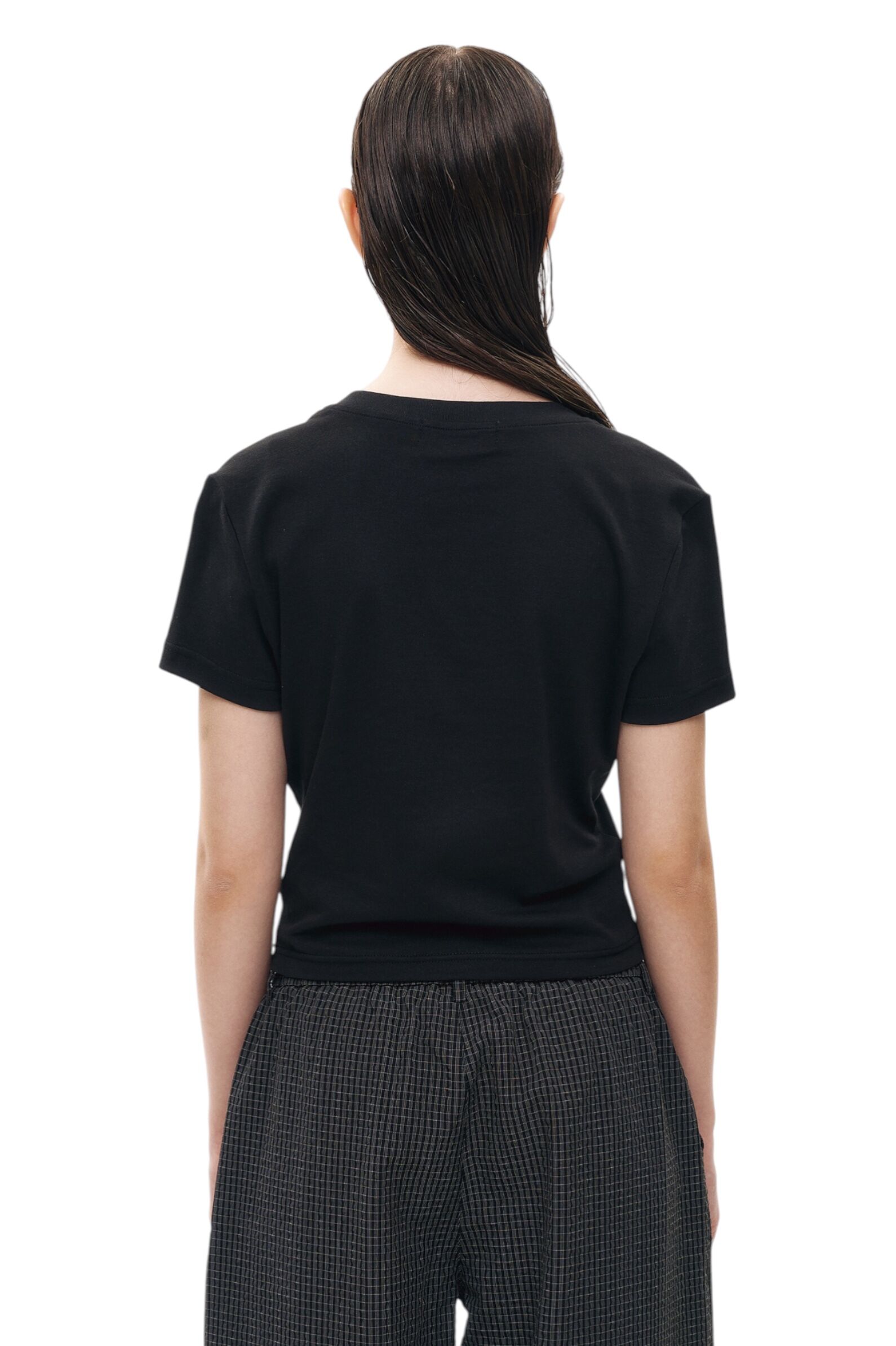 Футболка дев. АРТ.AA235046,чер,хл-эл