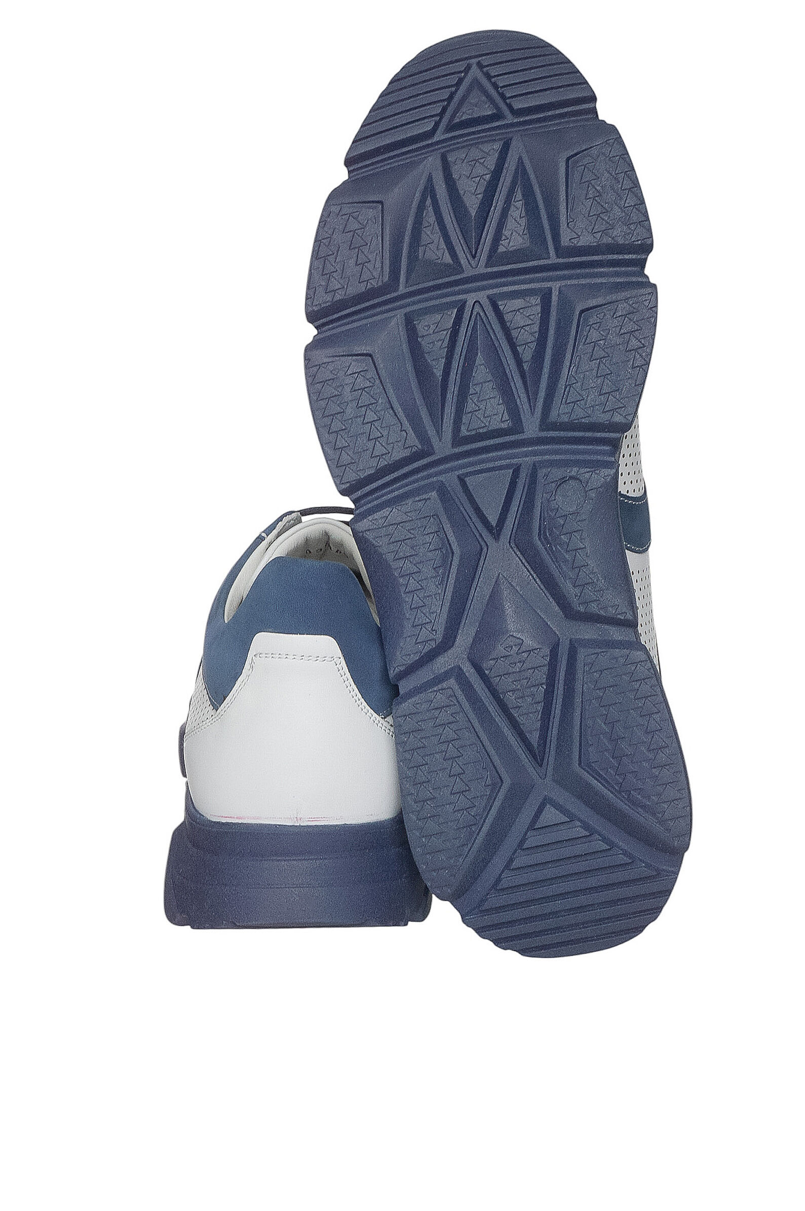 Кроссовки муж. АРТ.035840,бел-син,н.к-нуб/н.к