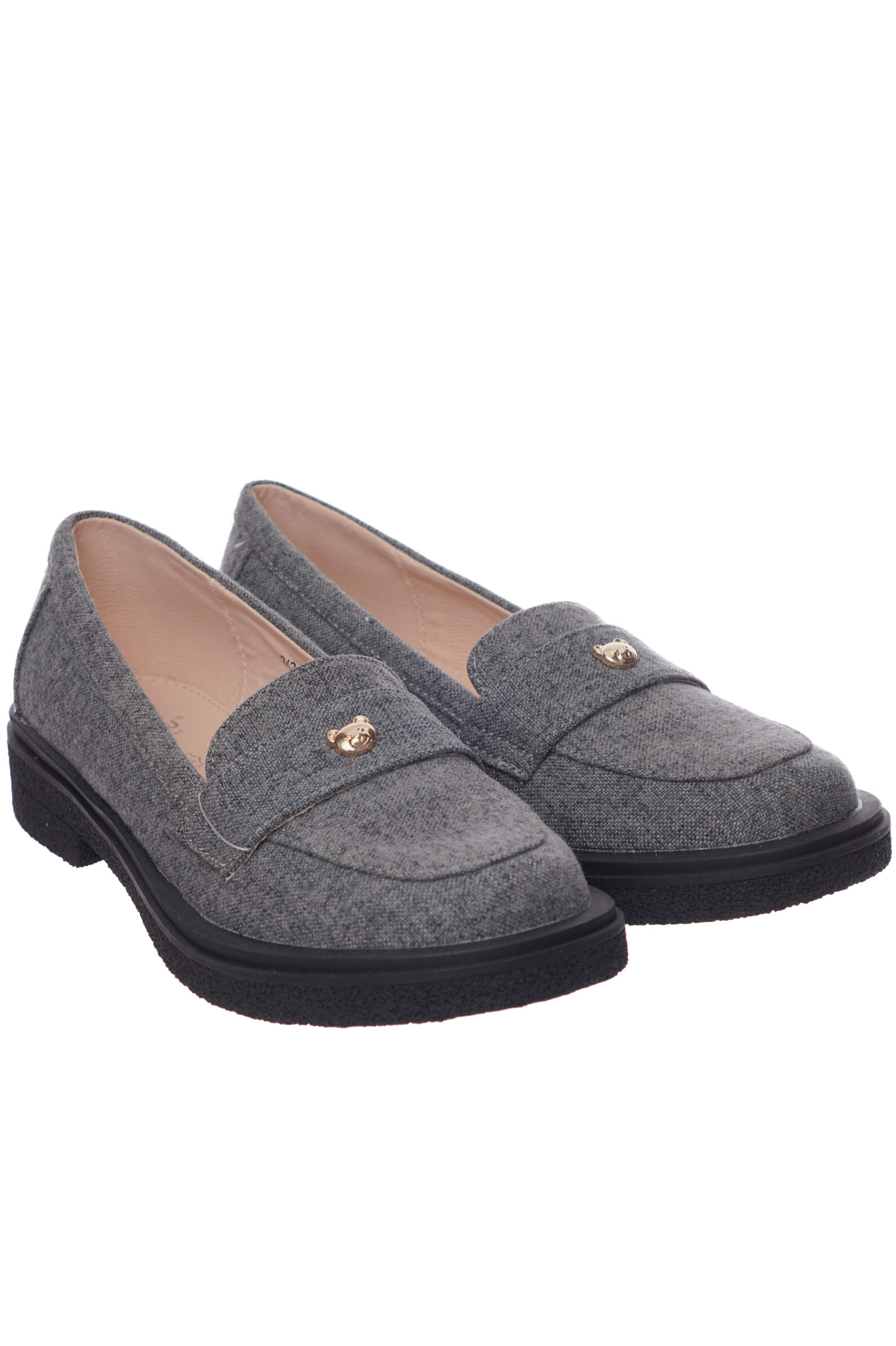 Лоферы дев. АРТ.24219502006,сер,тек/н.к