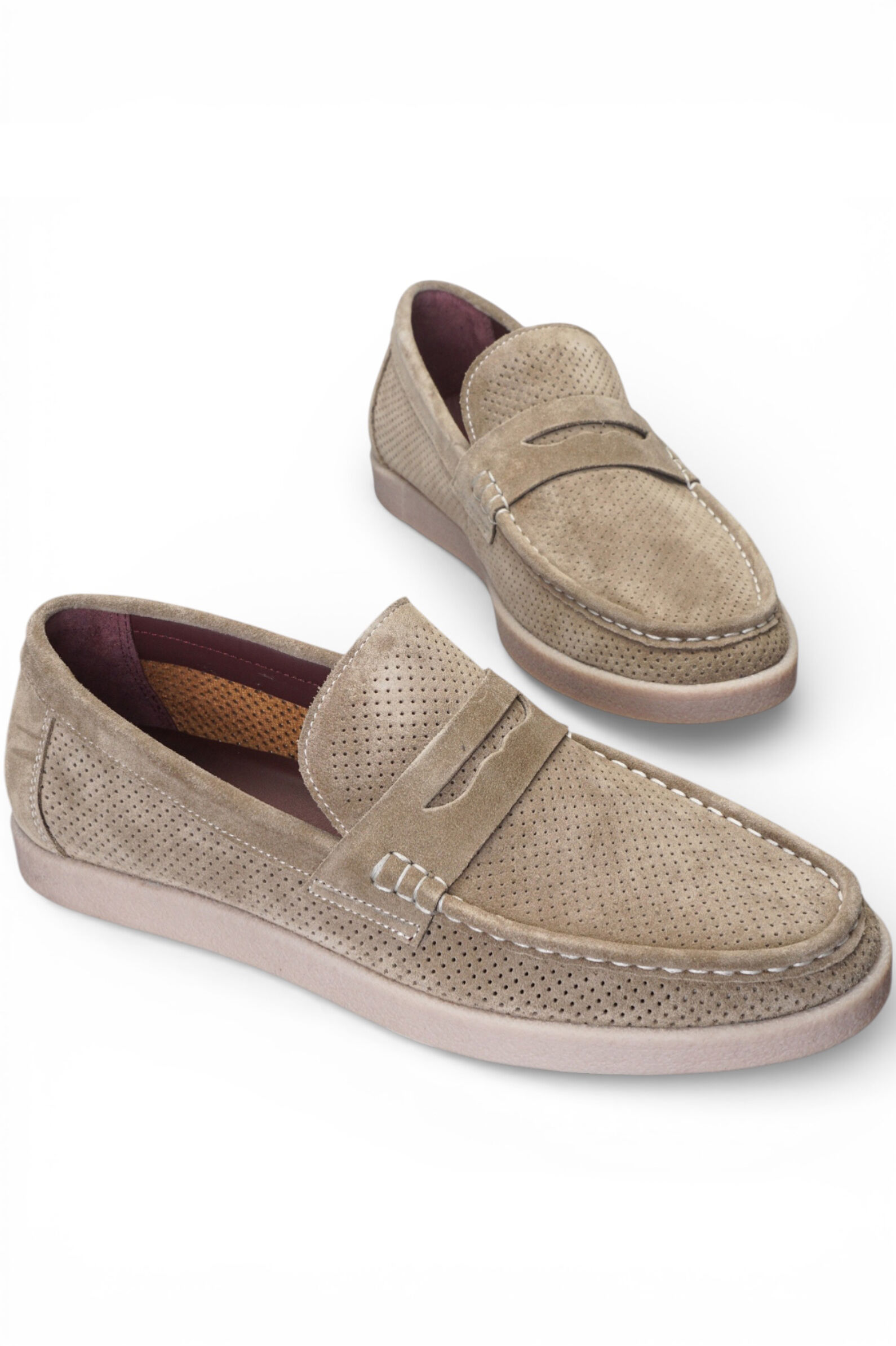 Лоферы муж.АРТ.KD6-901-2B-25B-1,беж,н.з/н.к-тек