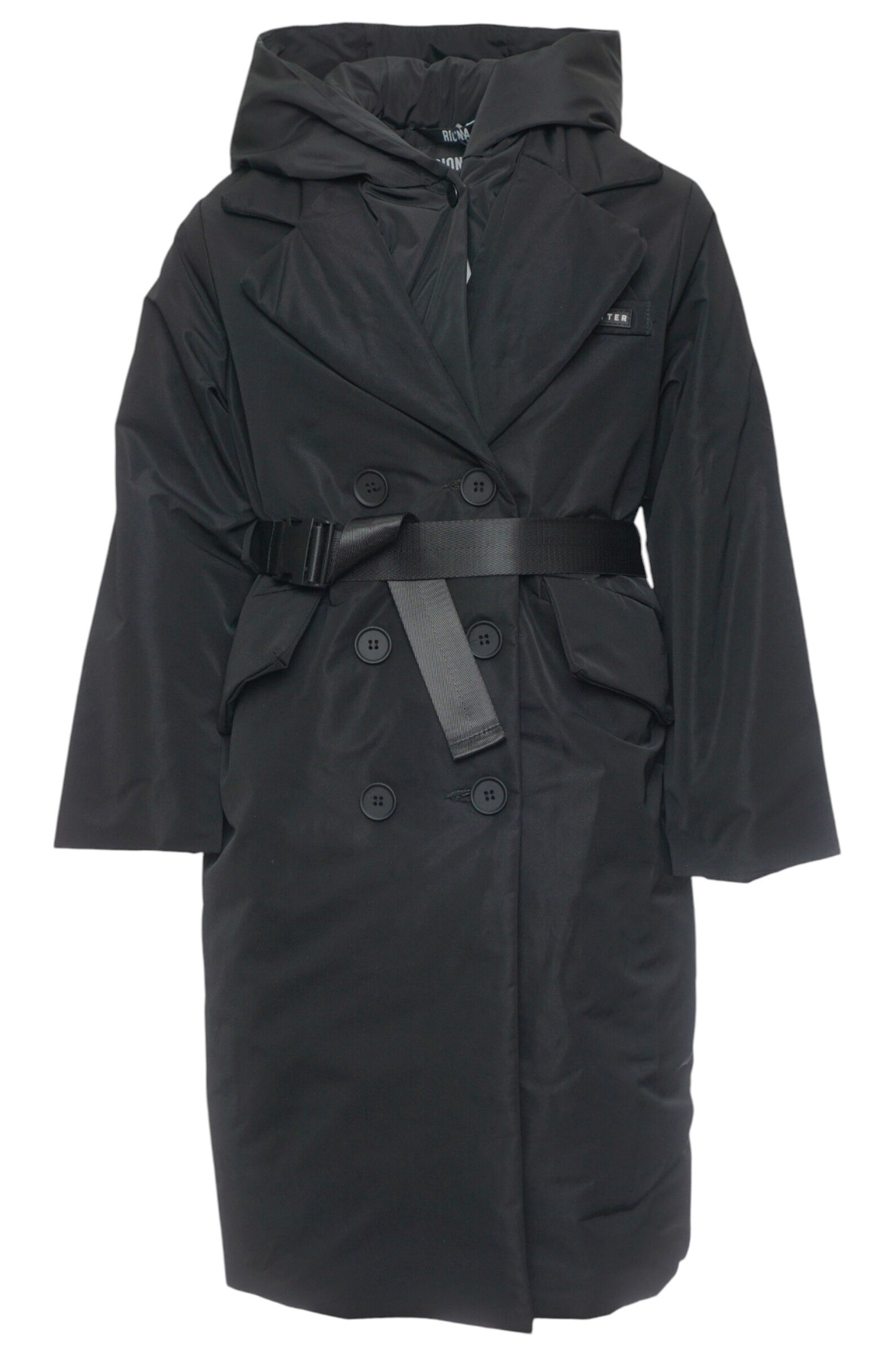 Пальто дев. АРТ.Foks black k,чер,полиэфир