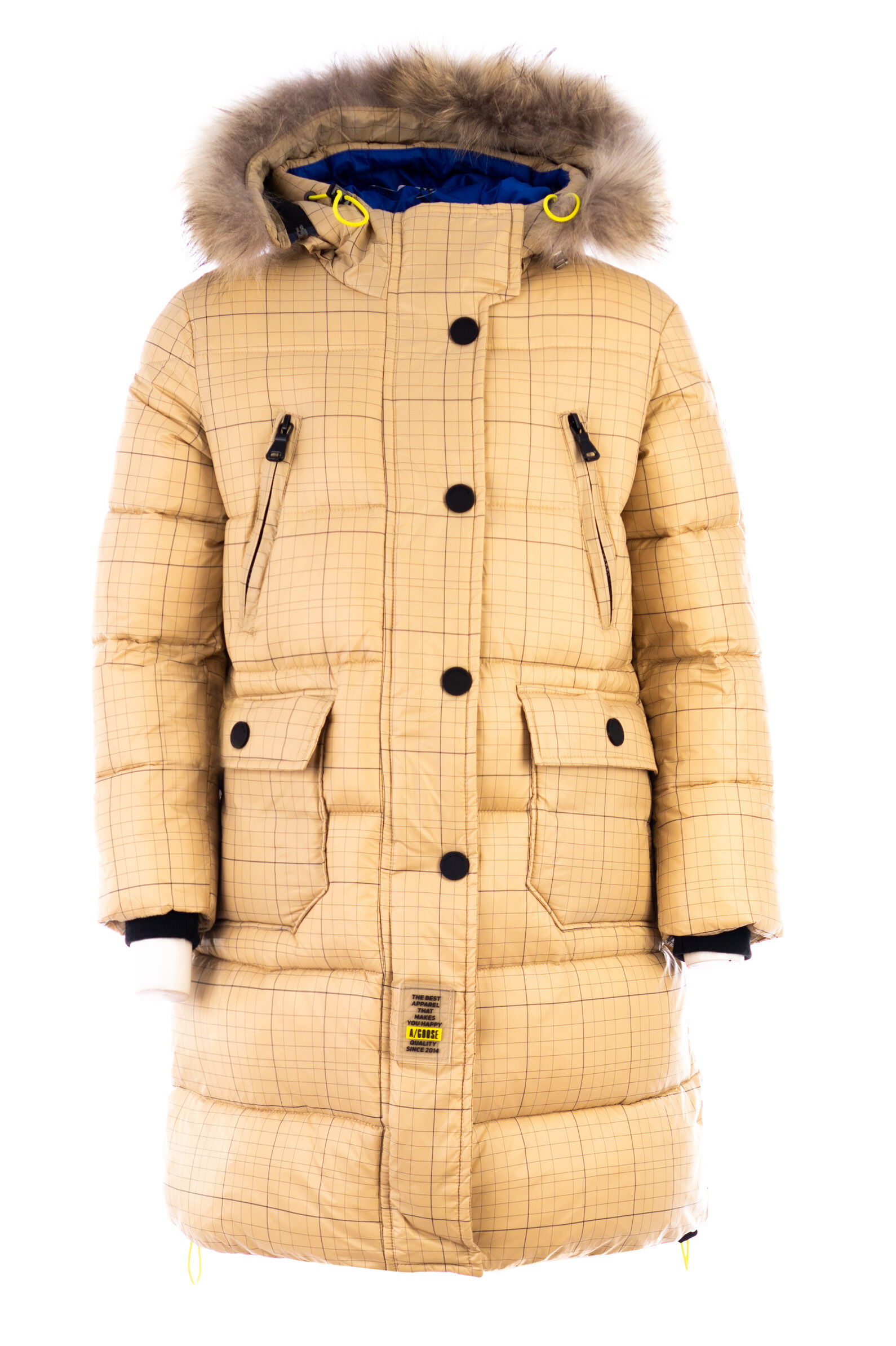 Пальто дев. АРТ.А322/15-427Л,беж,пэ/пэ/пэ