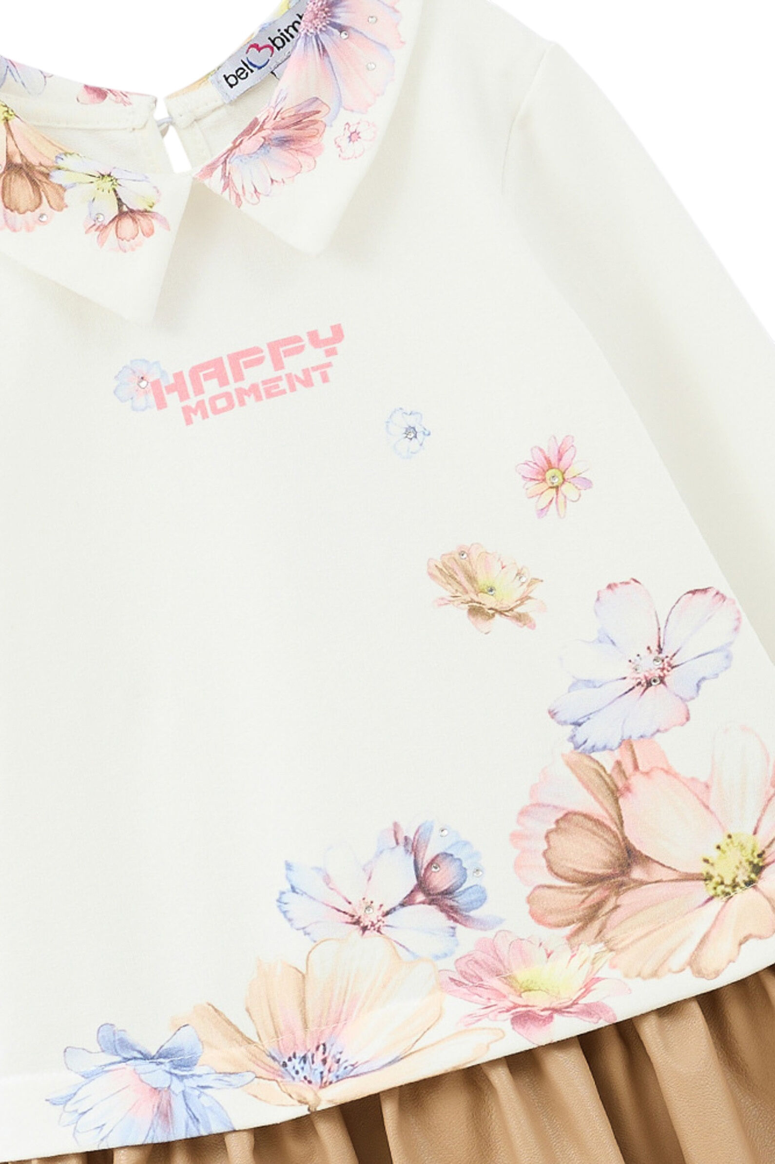 Платье дев. АРТ.252018,мол-беж,хл-эл/вис-пу