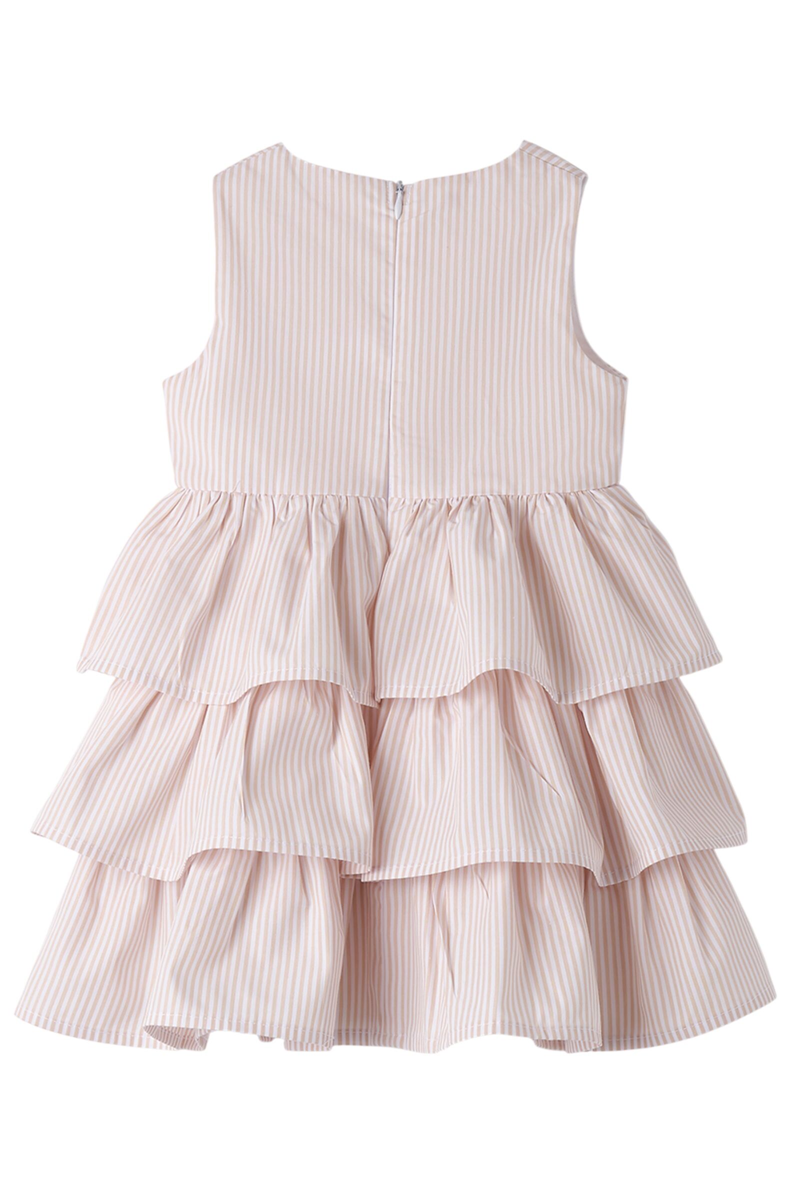 Платье дев. АРТ.4.B347.00,беж-бел,хл-пэ