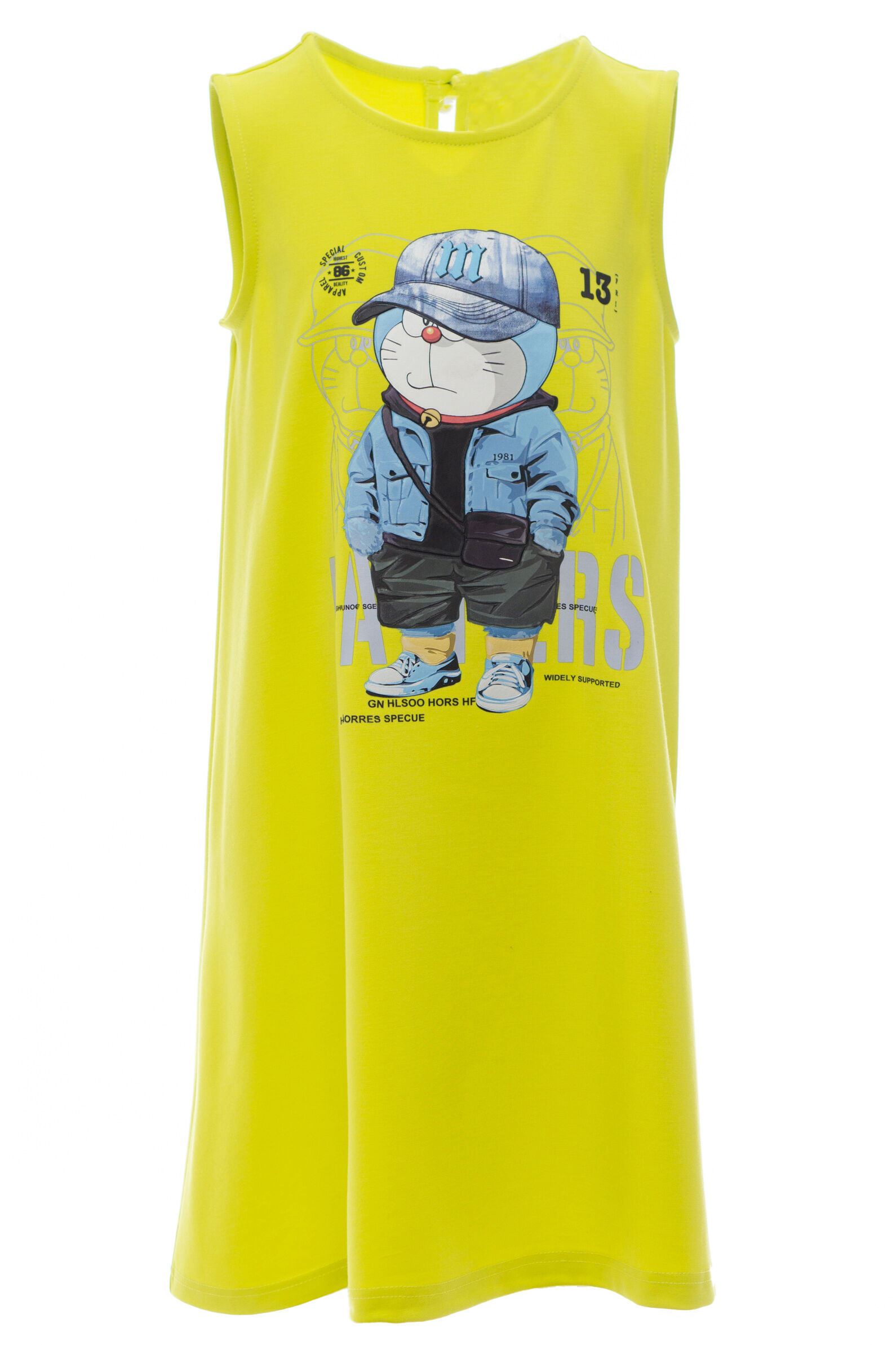 Платье дев. АРТ.SS24D-6-5,жел,вис-нейл-спан