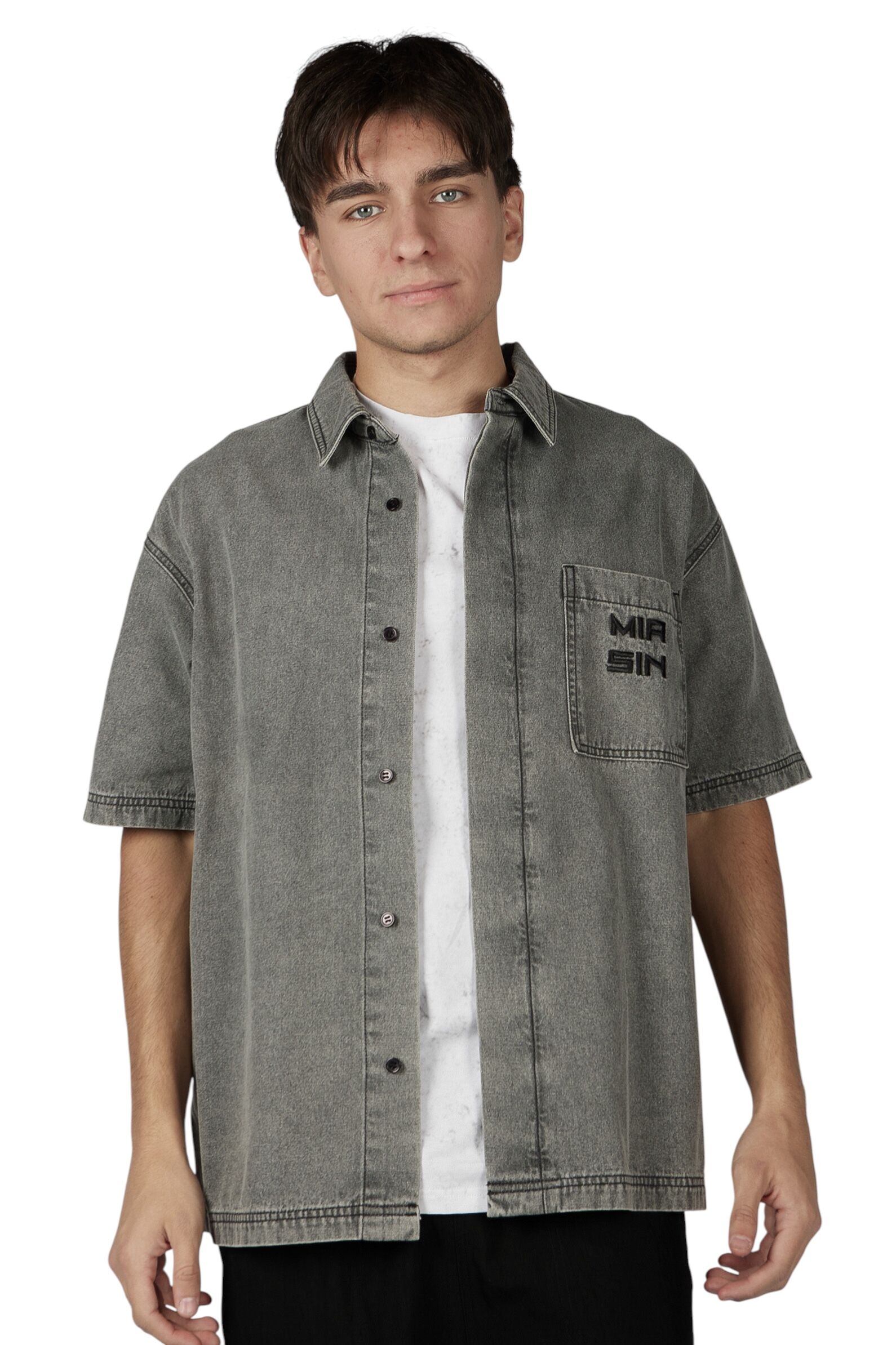 Рубашка мал.АРТ.B-SH36015,сер,хл