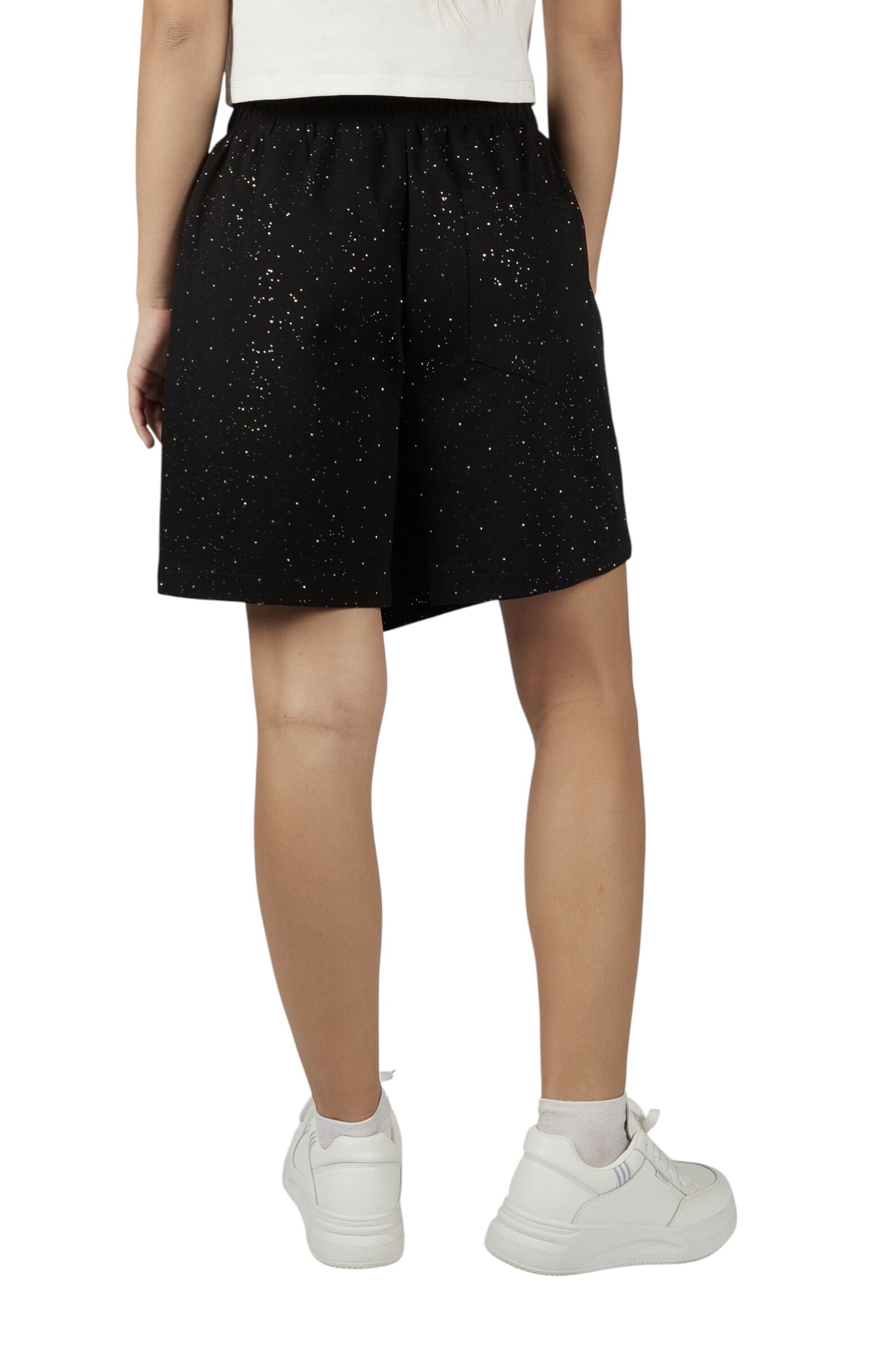 Шорты-Юбка дев. АРТ.G-TR26102,чер,хл-эл