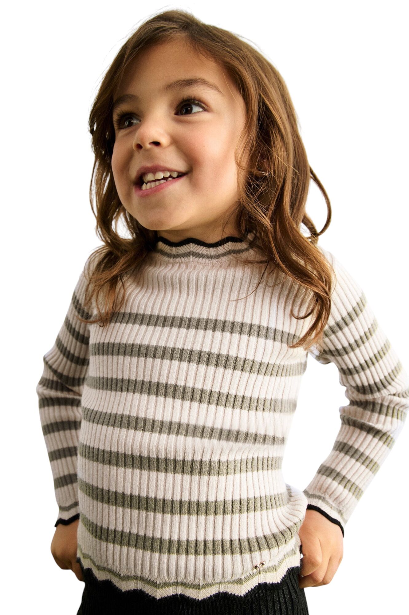 Свитер дев. АРТ.5837,беж-зел,вис-па-пэ