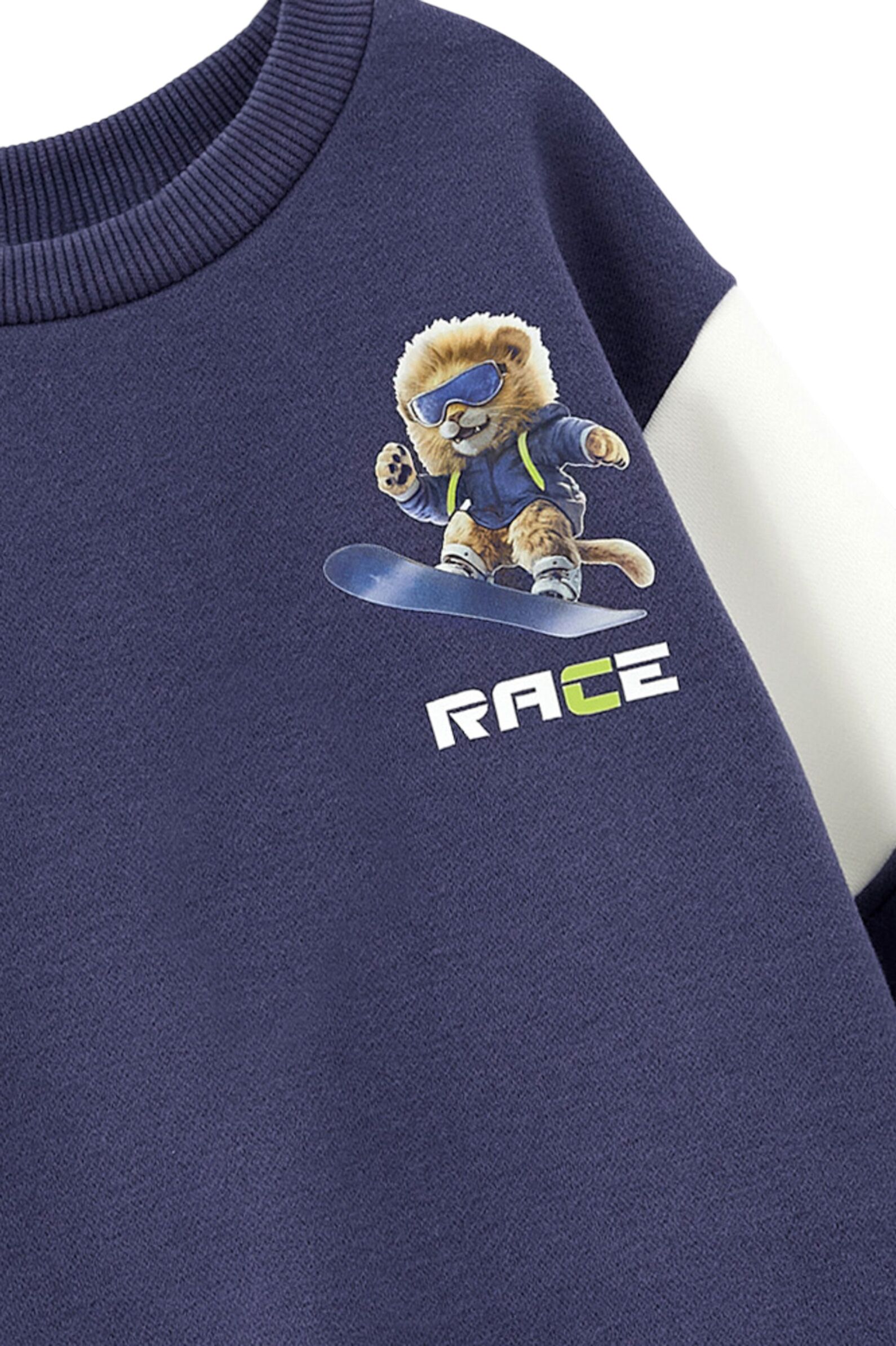 Свитшот мал. АРТ.252039,син-мол,хл-пэ