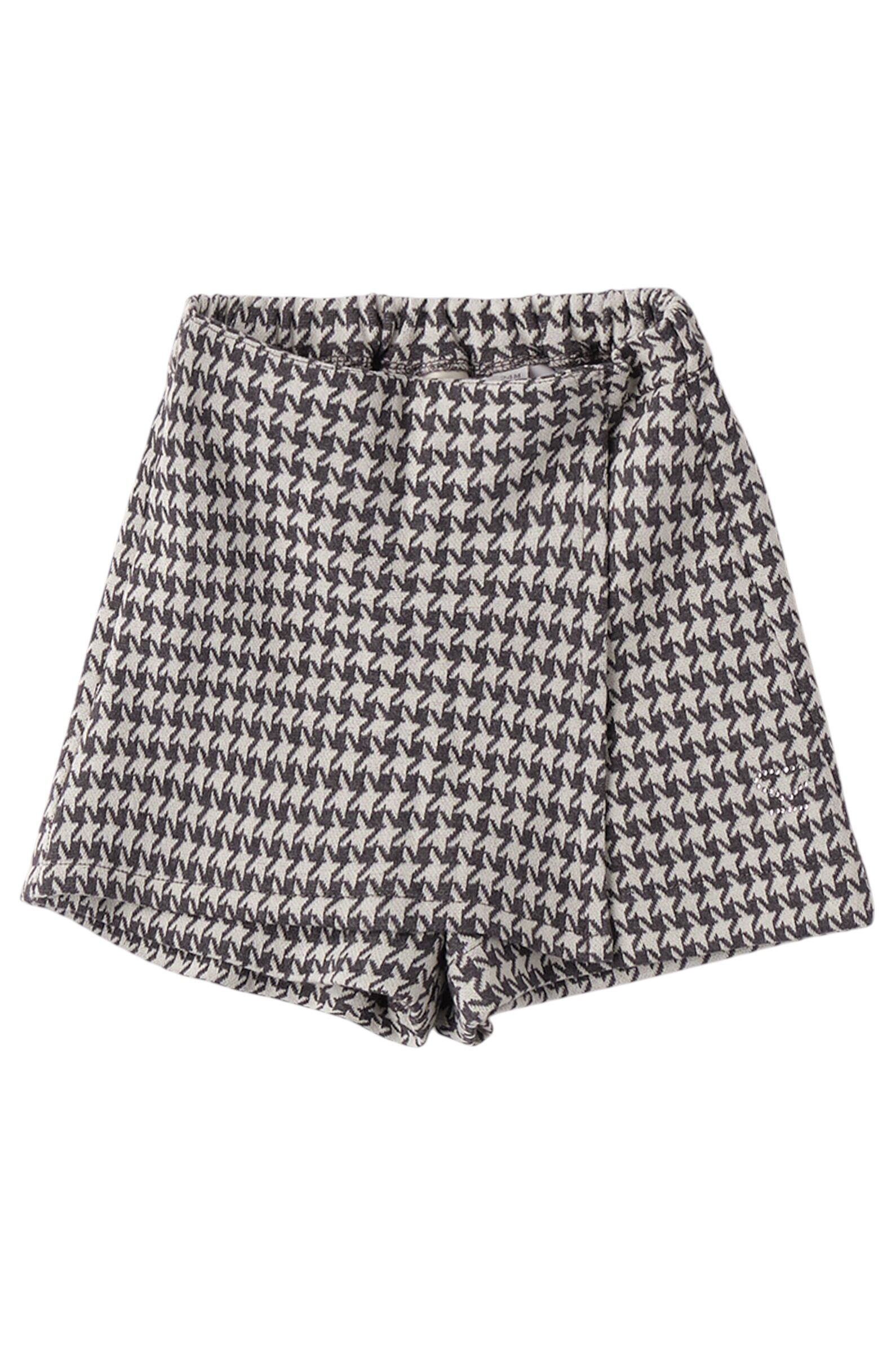 Юбка-Шорты дев. АРТ.0.F361.00,сер-бел,пэ-хл-эл