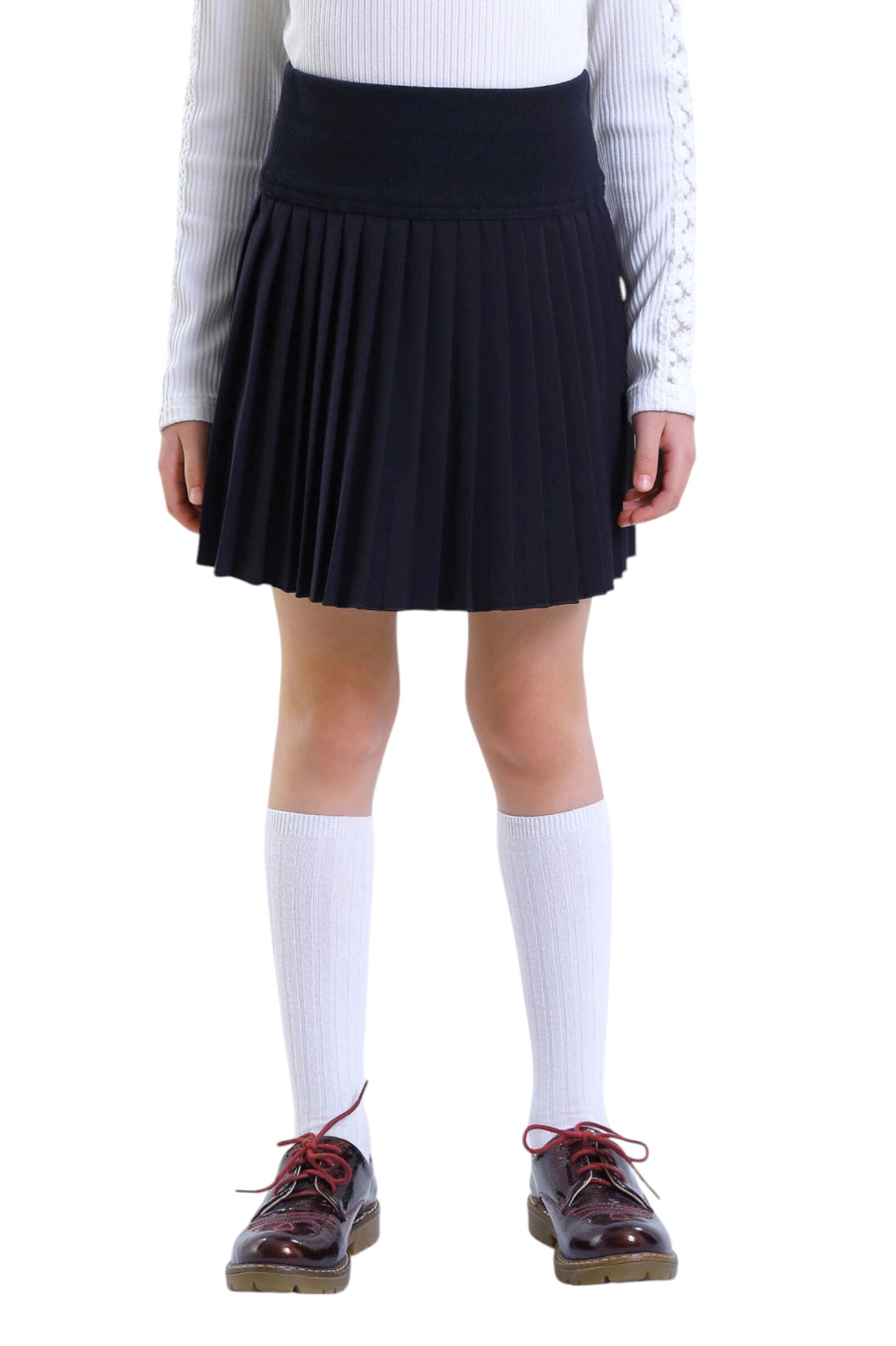 Юбка дев. АРТ.384/3-525-ВВОК,чер,пэ-вис-эл-хл