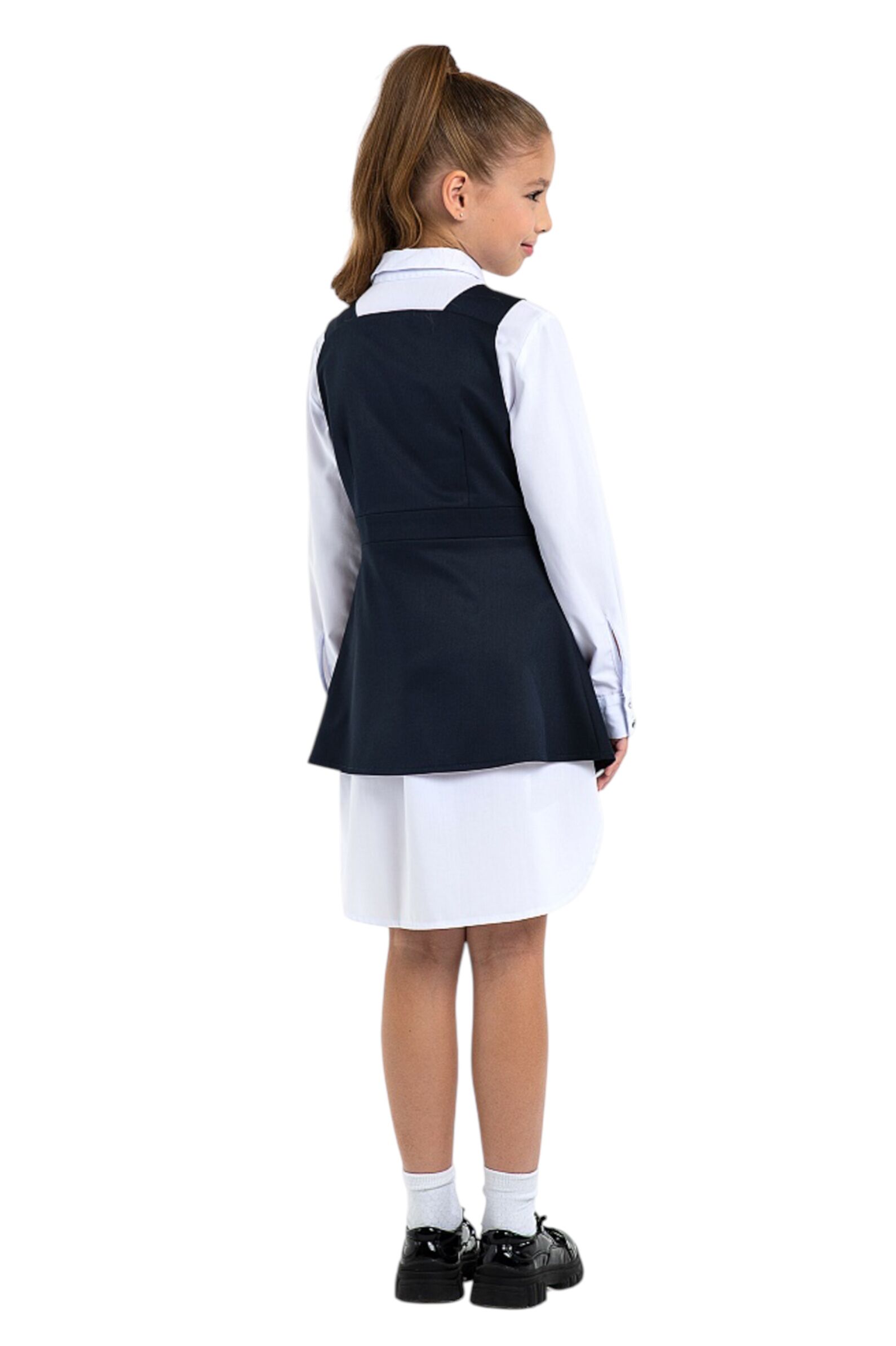 Жилет дев. АРТ.1123,син,пэ-вис